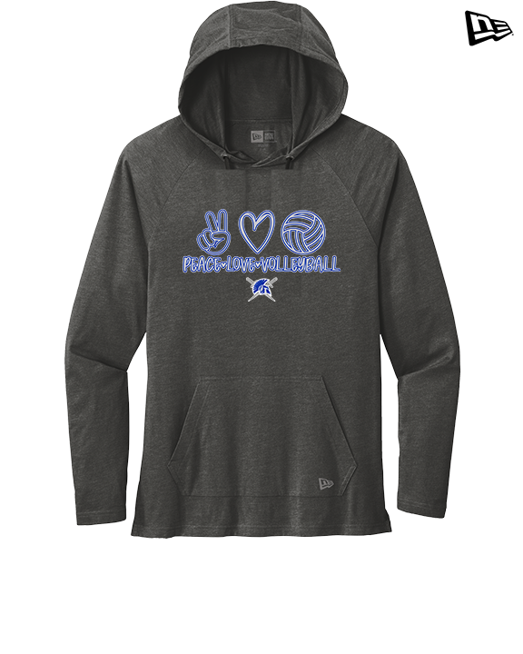 Sumner Academy Volleyball Peace Love VBall - New Era Tri-Blend Hoodie