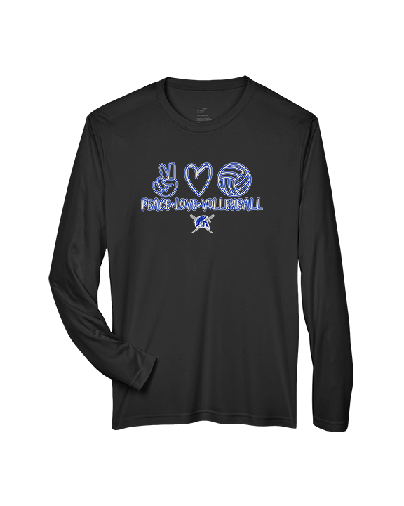 Sumner Academy Volleyball Peace Love VBall - Performance Longsleeve