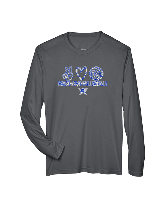 Sumner Academy Volleyball Peace Love VBall - Performance Longsleeve