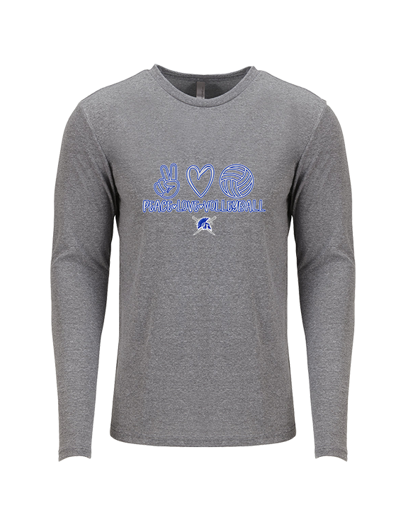 Sumner Academy Volleyball Peace Love VBall - Tri-Blend Long Sleeve