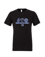 Sumner Academy Volleyball Peace Love VBall - Tri-Blend Shirt