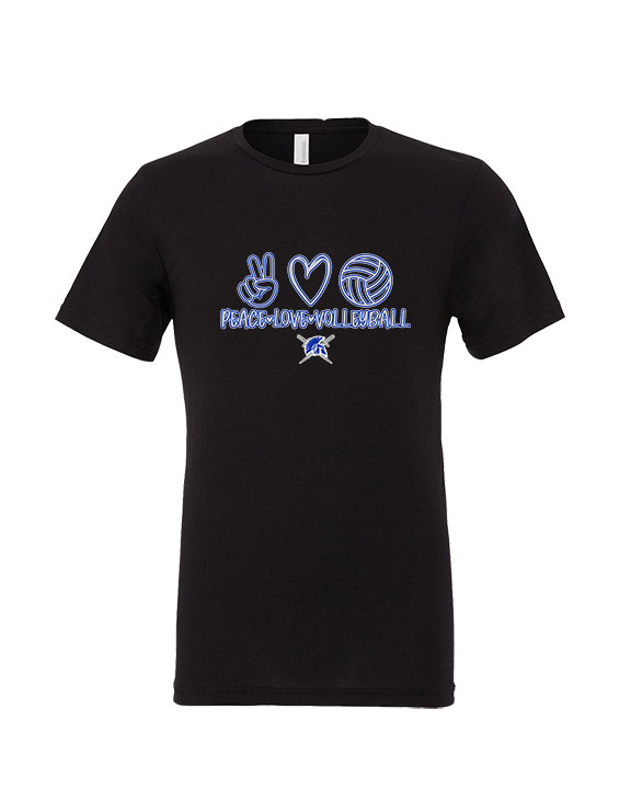 Sumner Academy Volleyball Peace Love VBall - Tri-Blend Shirt