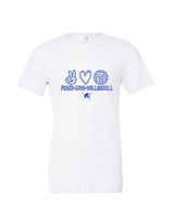 Sumner Academy Volleyball Peace Love VBall - Tri-Blend Shirt