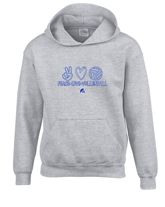 Sumner Academy Volleyball Peace Love VBall - Unisex Hoodie