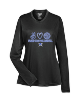 Sumner Academy Volleyball Peace Love VBall - Womens Performance Longsleeve