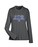 Sumner Academy Volleyball Peace Love VBall - Womens Performance Longsleeve