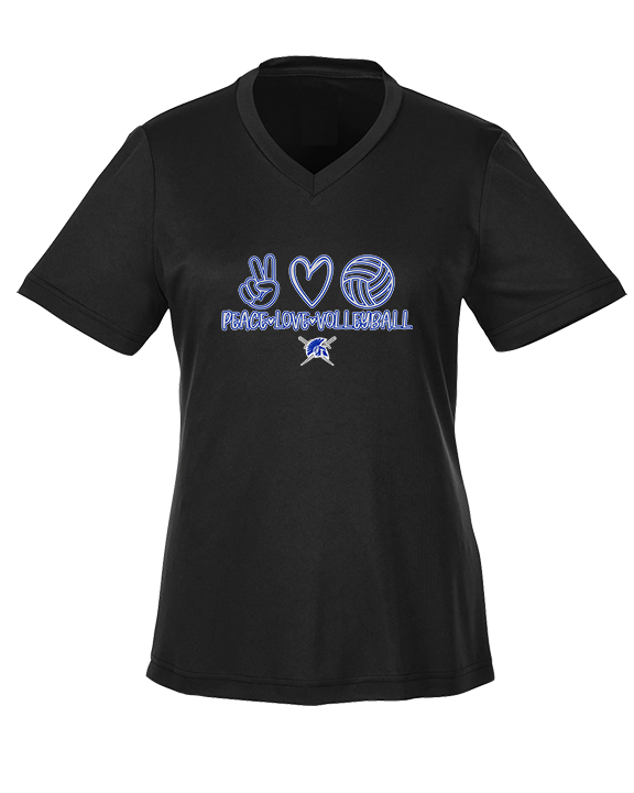 Sumner Academy Volleyball Peace Love VBall - Womens Performance Shirt