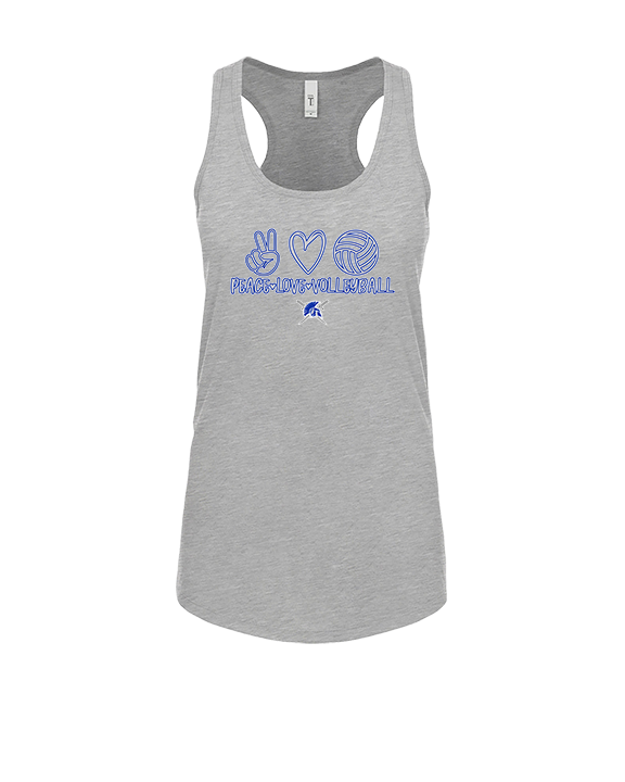 Sumner Academy Volleyball Peace Love VBall - Womens Tank Top