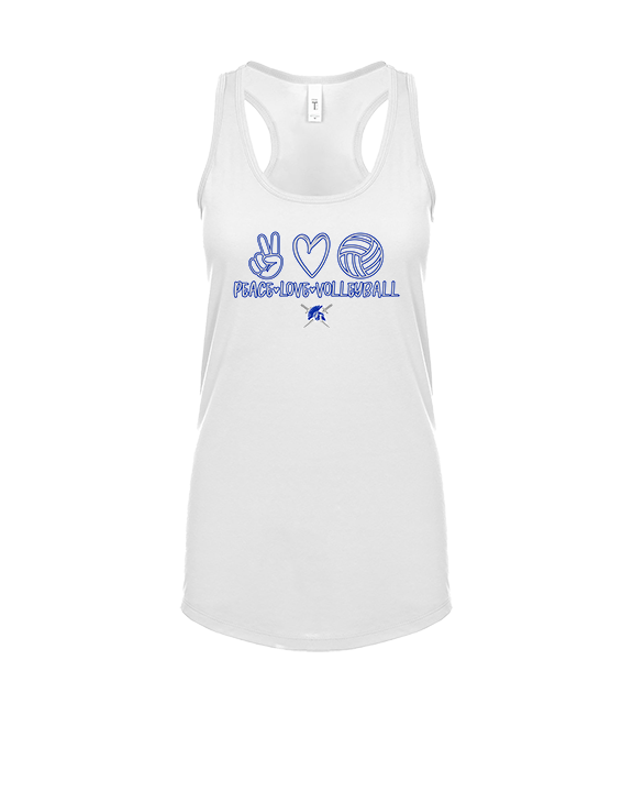 Sumner Academy Volleyball Peace Love VBall - Womens Tank Top