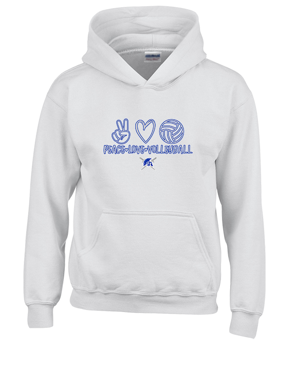 Sumner Academy Volleyball Peace Love VBall - Youth Hoodie