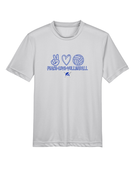 Sumner Academy Volleyball Peace Love VBall - Youth Performance Shirt