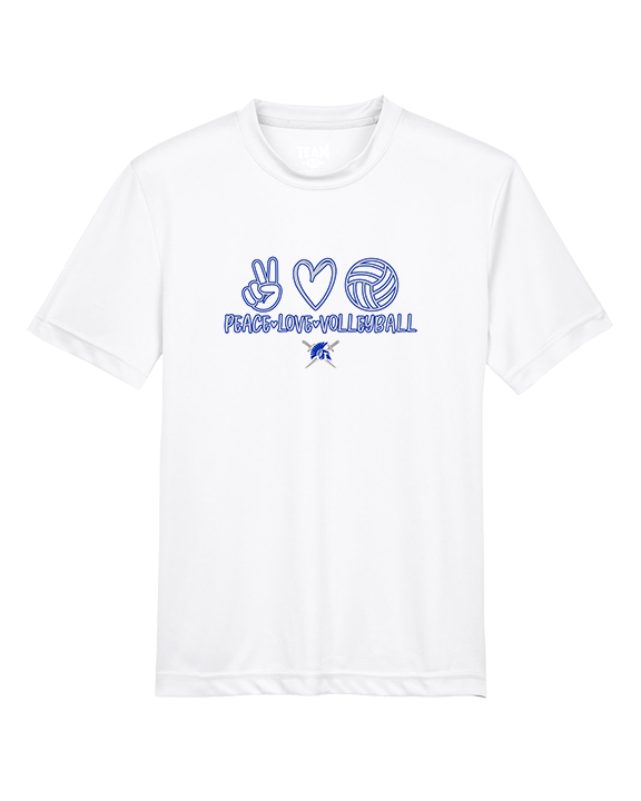 Sumner Academy Volleyball Peace Love VBall - Youth Performance Shirt