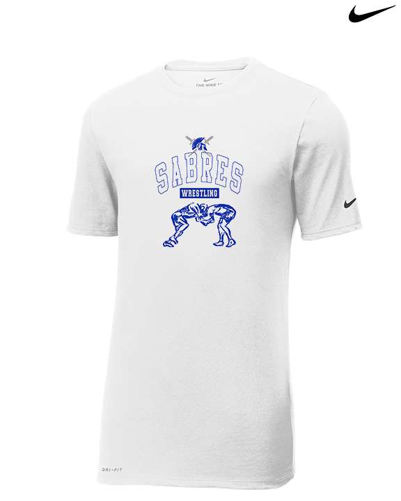 Sumner Academy Wrestling Outline - Mens Nike Cotton Poly Tee