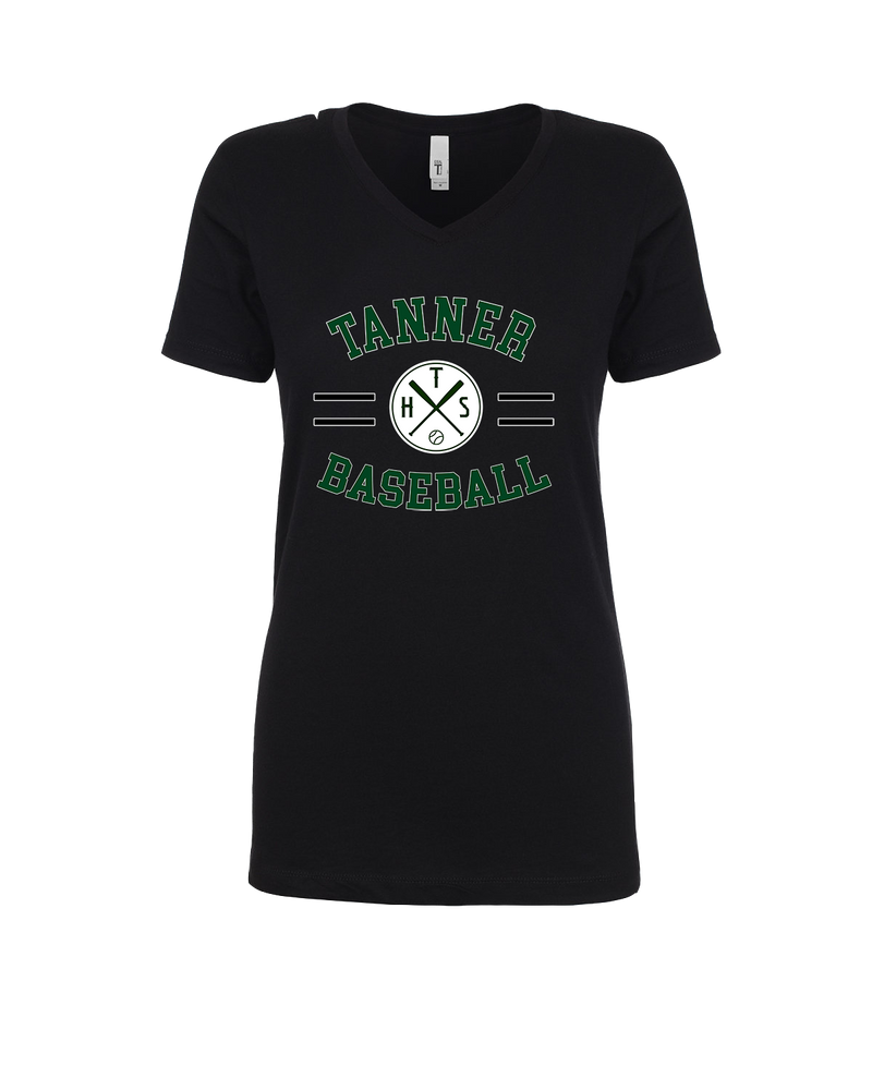 Tanner HS Baseball Curve - Womens V-Neck