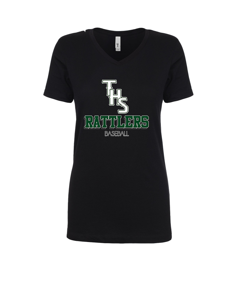 Tanner HS Baseball Shadow - Womens V-Neck