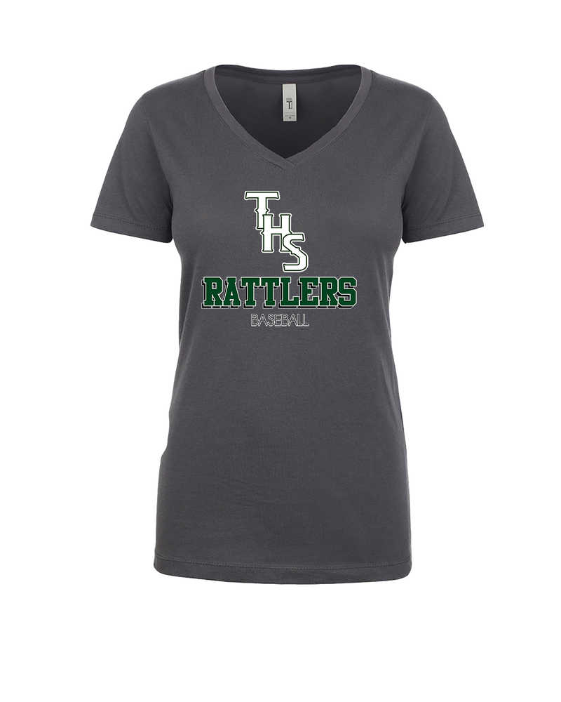 Tanner HS Baseball Shadow - Womens V-Neck