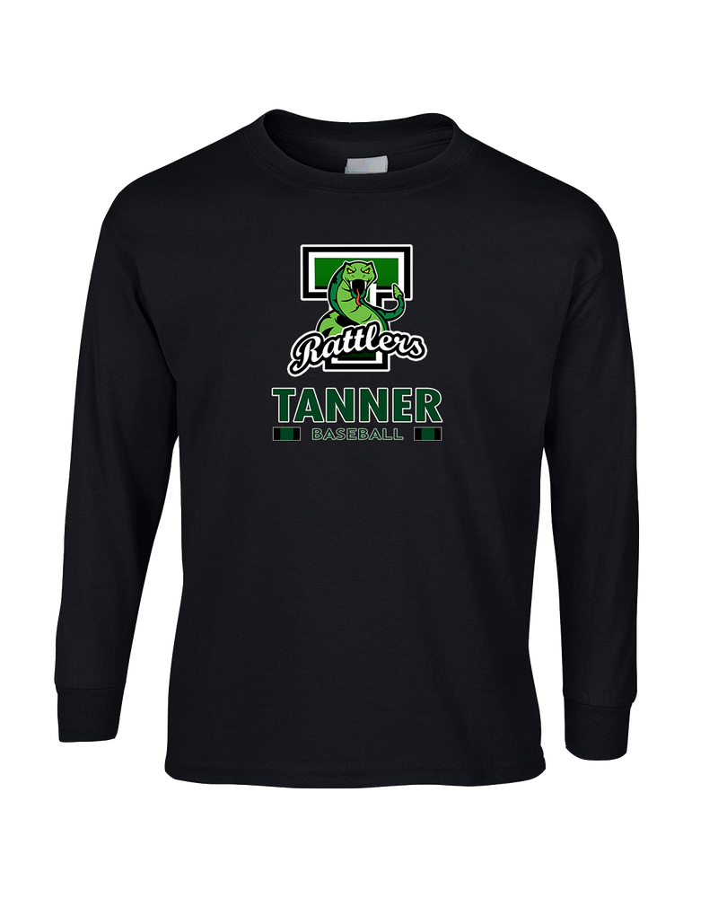 Tanner HS Baseball Stacked - Mens Basic Cotton Long Sleeve