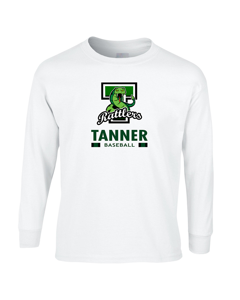 Tanner HS Baseball Stacked - Mens Basic Cotton Long Sleeve