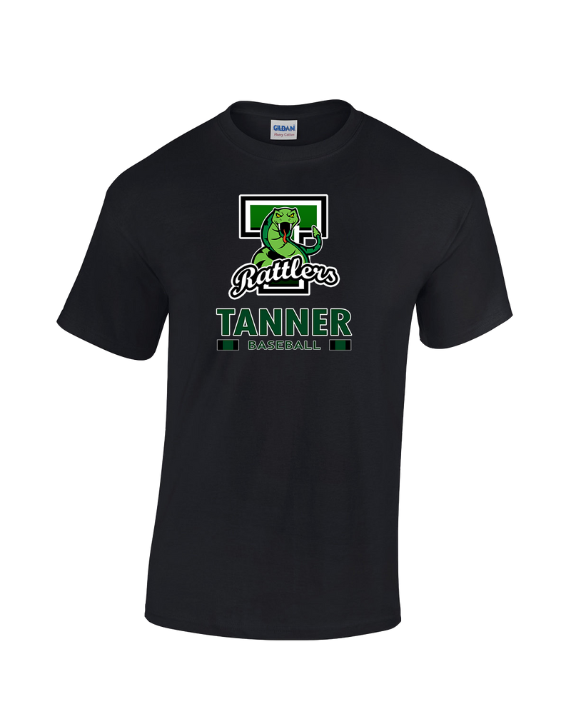 Tanner HS Baseball Stacked - Cotton T-Shirt