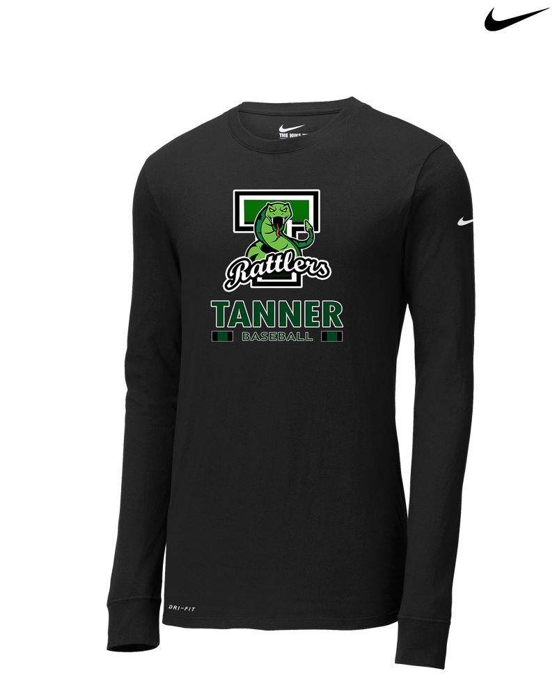 Tanner HS Baseball Stacked - Nike Dri-Fit Poly Long Sleeve