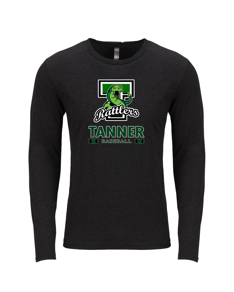 Tanner HS Baseball Stacked - Tri Blend Long Sleeve