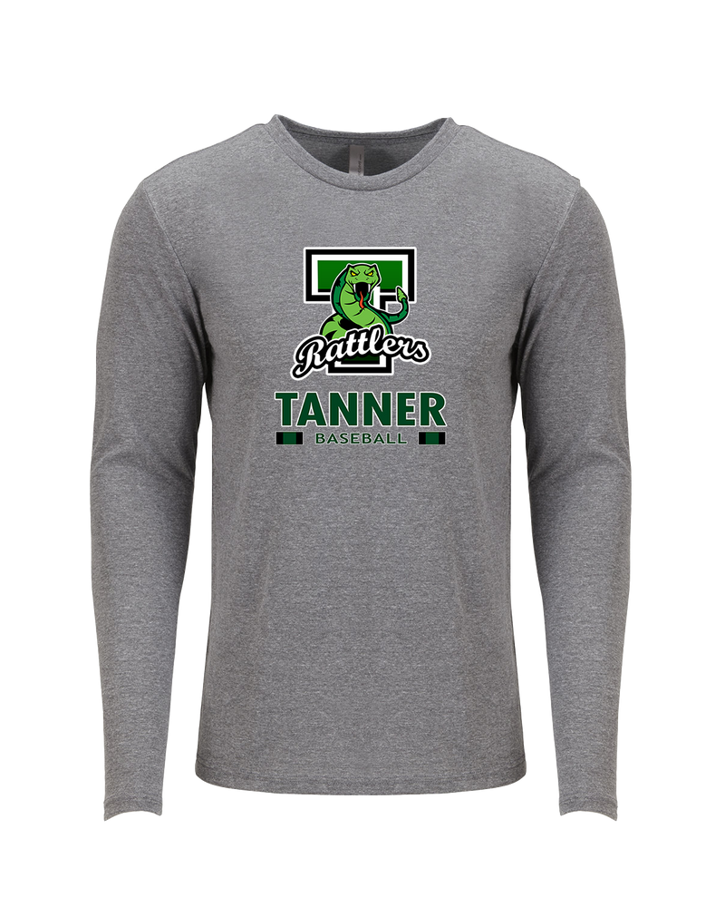 Tanner HS Baseball Stacked - Tri Blend Long Sleeve