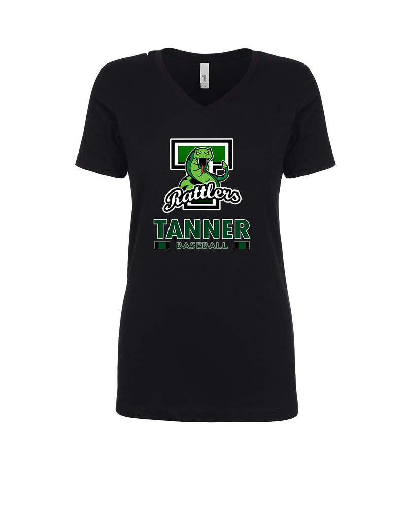 Tanner HS Baseball Stacked - Womens V-Neck