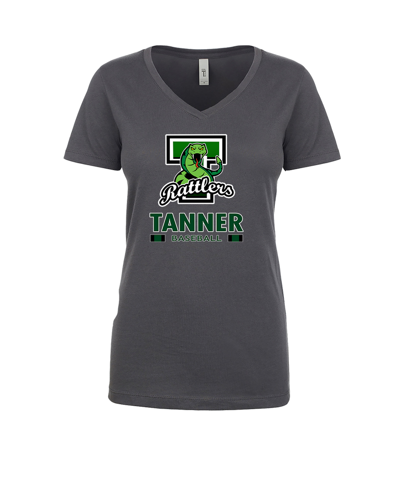 Tanner HS Baseball Stacked - Womens V-Neck