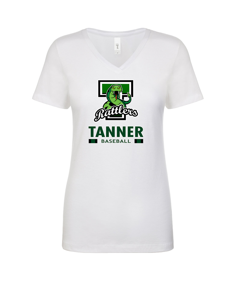 Tanner HS Baseball Stacked - Womens V-Neck