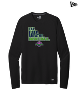 The GO Basketball Club Eat Sleep Breathe - New Era Performance Long Sleeve