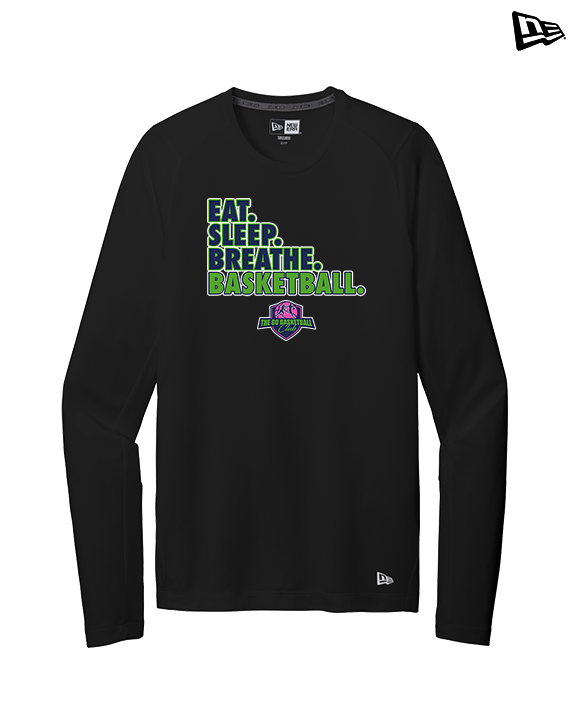 The GO Basketball Club Eat Sleep Breathe - New Era Performance Long Sleeve