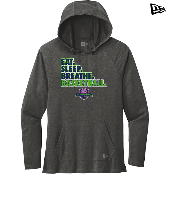 The GO Basketball Club Eat Sleep Breathe - New Era Tri-Blend Hoodie