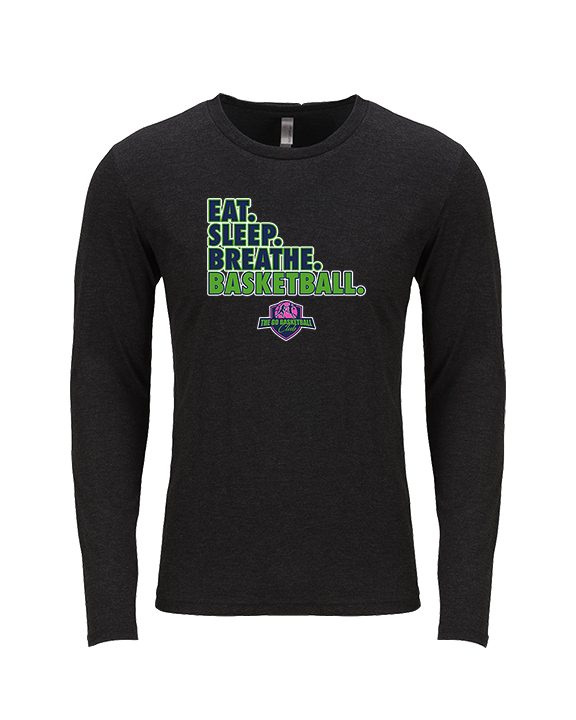 The GO Basketball Club Eat Sleep Breathe - Tri - Blend Long Sleeve