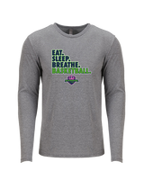 The GO Basketball Club Eat Sleep Breathe - Tri - Blend Long Sleeve