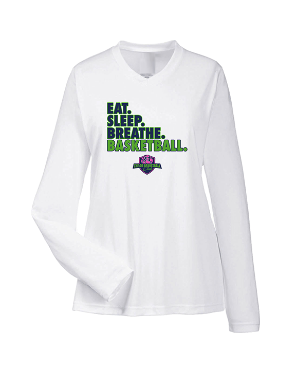 The GO Basketball Club Eat Sleep Breathe - Womens Performance Longsleeve