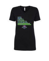 The GO Basketball Club Eat Sleep Breathe - Womens Vneck