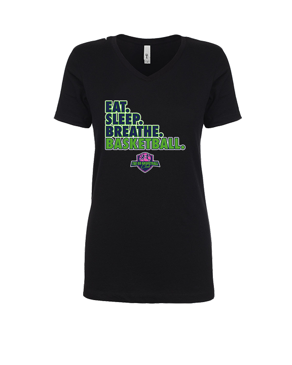 The GO Basketball Club Eat Sleep Breathe - Womens Vneck