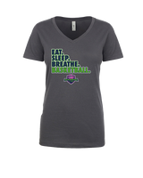 The GO Basketball Club Eat Sleep Breathe - Womens Vneck