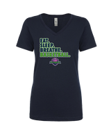 The GO Basketball Club Eat Sleep Breathe - Womens Vneck