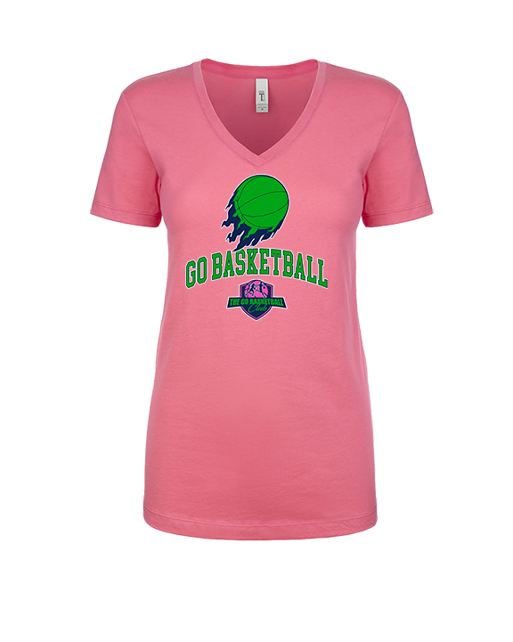 The GO Basketball Club On Fire - Womens Vneck