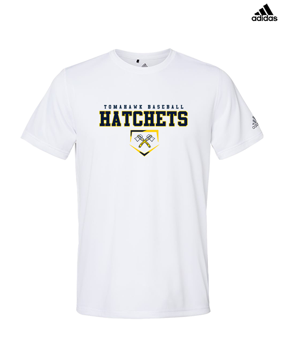 Tomahawk HS Baseball Mascot - Mens Adidas Performance Shirt