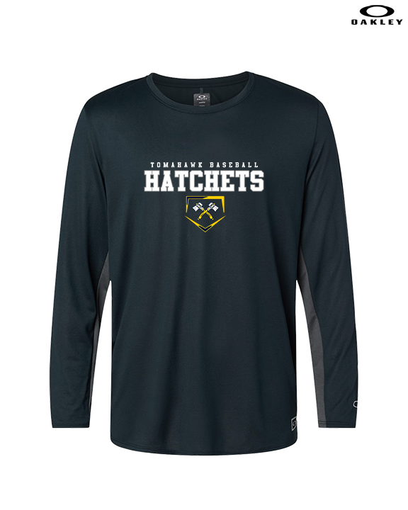 Tomahawk HS Baseball Mascot - Mens Oakley Longsleeve