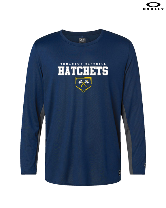 Tomahawk HS Baseball Mascot - Mens Oakley Longsleeve