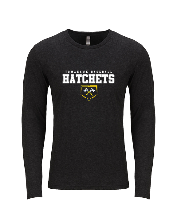 Tomahawk HS Baseball Mascot - Tri-Blend Long Sleeve