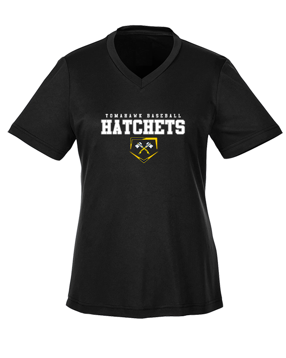 Tomahawk HS Baseball Mascot - Womens Performance Shirt
