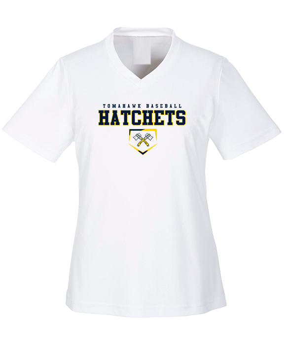 Tomahawk HS Baseball Mascot - Womens Performance Shirt