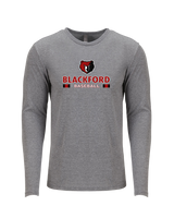 Blackford HS Baseball Stacked - Tri-Blend Long Sleeve