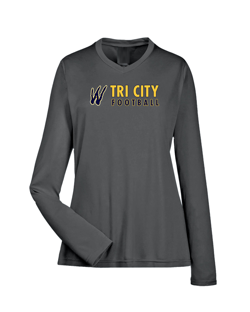 Tri City Wolverines Football Basic - Womens Performance Long Sleeve