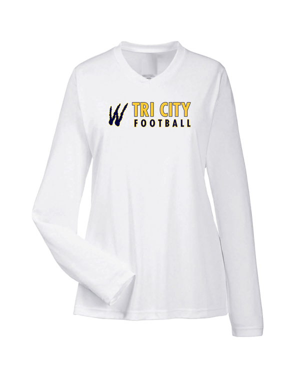 Tri City Wolverines Football Basic - Womens Performance Long Sleeve