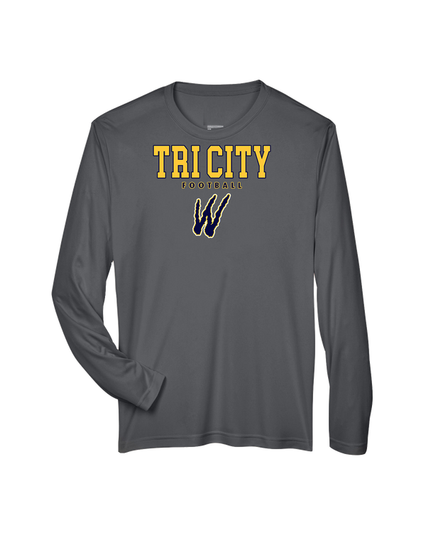 Tri City Wolverines Football Block - Performance Long Sleeve